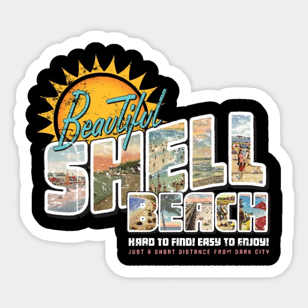 Beautiful Shell Beach Sticker by MindsparkCreative